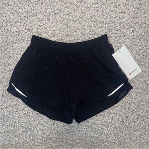 NWT Lululemon Hotty Hot LR 4 inch shorts